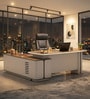 Latina Italian Executive Desk In White Finish