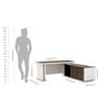 Latina Italian Executive Desk In White Finish