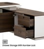 Latina Italian Executive Desk In White Finish