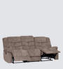 Latina Manual 3 Seater Recliner In Brown Color