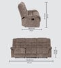 Latina Manual 3 Seater Recliner In Brown Color