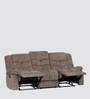 Latina Manual 3 Seater Recliner In Brown Color