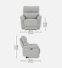 Latina Half Leather Motorised 1 Seater Recliner with USB Port