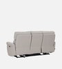 Latina Half Leather Motorised 3 Seater Recliner with USB Port In Grey Colour