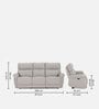 Latina Half Leather Motorised 3 Seater Recliner with USB Port In Grey Colour