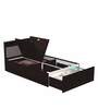 Lattice Queen Size Bed with Drawer Storage in Gunmetal Grey Colour