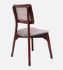 Lattice Teak Wood Dining Chairs In Brown Colour (Set of 2)