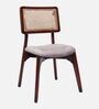Lattice Teak Wood Dining Chairs In Brown Colour (Set of 2)