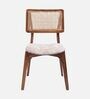 Lattice Teak Wood Dining Chair In Teak Gold Finish