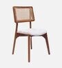 Lattice Teak Wood Dining Chair In Teak Gold Finish
