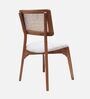 Lattice Teak Wood Dining Chair In Teak Gold Finish