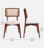 Lattice Teak Wood Dining Chair In Teak Gold Finish