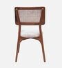 Lattice Teak Wood Dining Chair In Teak Gold Finish