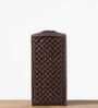 Lattice Texture Resin Vase Rectangular Charm in Brown (Brown)