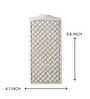 Lattice Texture Resin Vase Rectangular Charm in White