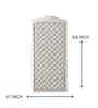 Lattice Texture Resin Vase Rectangular Charm in White