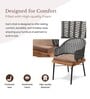 Latvia Solid Wood Arm Chair in Brown & Grey Color