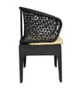 Launceston Wicker Table And Chair Set ( With 4 Chairs ) In Black Finish