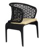 Launceston Wicker Table And Chair Set ( With 4 Chairs ) In Black Finish