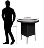 Launceston Wicker Table And Chair Set ( With 4 Chairs ) In Black Finish