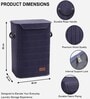 Navy Bamboo Laundry Basket with Lid