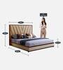 Laurel Upholstered Queen Size Bed In Cream Colour
