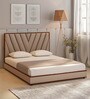 Laurel Upholstered Queen Size Bed In Cream Colour