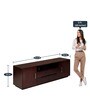 Laurin Solid Wood TV Console for TVs in Dark Walnut Finish
