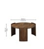 Lausanne Mango Wood Round Coffee Table in Tubbaq finish Lausanne Mango Wood Round Coffee Table in Tubbaq finish