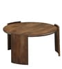 Lausanne Mango Wood Round Coffee Table in Tubbaq finish Lausanne Mango Wood Round Coffee Table in Tubbaq finish