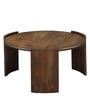 Lausanne Mango Wood Round Coffee Table in Tubbaq finish Lausanne Mango Wood Round Coffee Table in Tubbaq finish