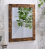 Yellow Wood Wall Mirror