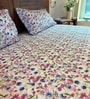 Lavender 100% Cotton Floral Print Double Bedsheet with 2 Pillow Covers Spring Summer 2025 Collection