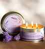 Lavender 3 Wick Scented Candle in Container with Lid