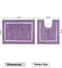 Lavender Cotton 20X30 Inches Anti-Skid Bath Mat Set Of 2