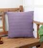 Lavender Striped Cotton 16 x 16 Inches Cushion Cover