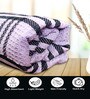 Lavender Cotton Checkered 215 GSM Bath Towel (1Pc)