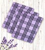 Lavender Cotton Checkered 215 GSM Bath Towels Pack of 3