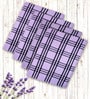 Lavender Cotton Checkered 215 GSM Bath Towels Pack of 4