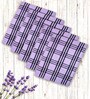 Lavender Cotton Checkered 215 GSM Bath Towels Pack of 5