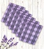 Lavender Cotton Checkered 215 GSM Bath Towels Pack of 6