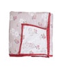 Pink Cotton Floral 300 GSM Double Bed Reversible Dohar