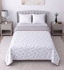 Lavender Cotton Floral 300 GSM Double Bed Reversible Dohar