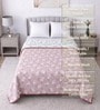 Pink Cotton Floral 300 GSM Double Bed Reversible Dohar