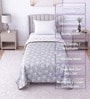 Lavender Cotton Floral 300 GSM Single Bed Reversible Dohar