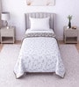 Lavender Cotton Floral 300 GSM Single Bed Reversible Dohar