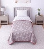 Dusty Pink Cotton Floral 300 GSM Single Bed Reversible Dohar