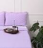 Lavender Solid 1000 TC Cotton King Sized Bed Sheets with 2 Pillow Covers