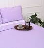 Lavender Solid 1000 TC Cotton King Sized Bed Sheets with 2 Pillow Covers