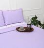 Lavender Solid 1000 TC Cotton King Sized Bed Sheets with 2 Pillow Covers